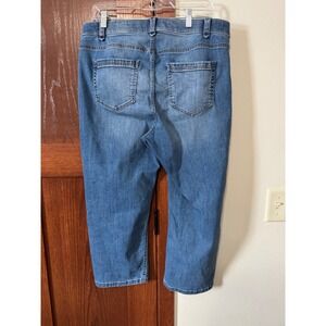 J.Jill Denim Demi Boot Cut Ankle Jeans Womens 16P Petite Medium Wash Blue